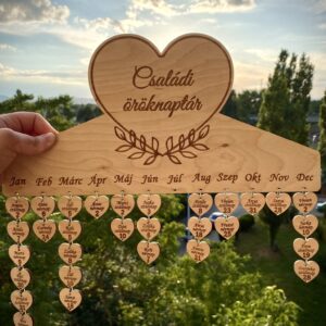 Családi naptár - szív